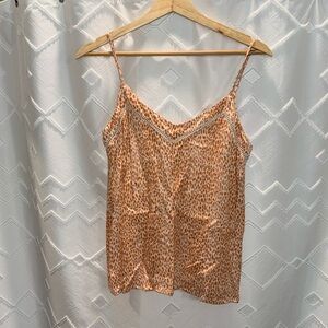 Orange animal print tank size small
